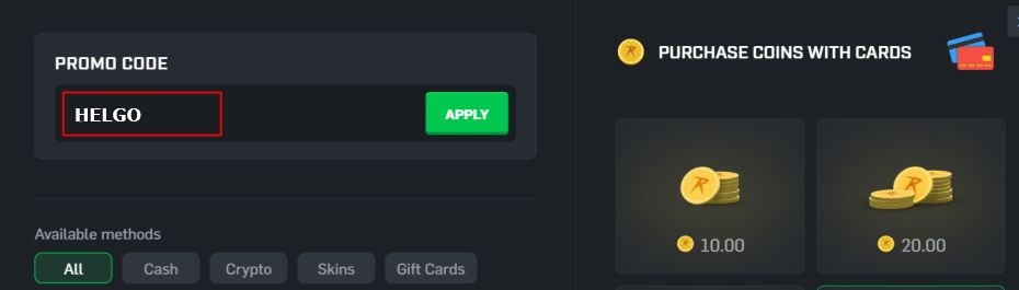 Enter the Rewards section