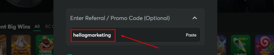 entering “hellagmarketing” in all lowercase letters