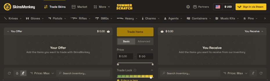 SkinsMonkey site