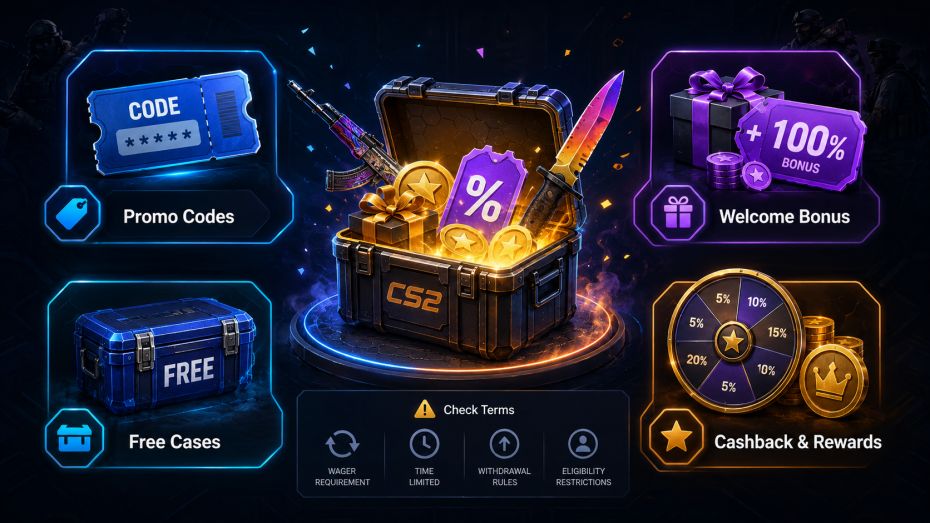 CS2 Case Opening Bonuses and Promo Codes