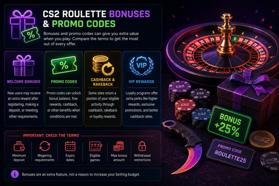 CS2 Roulette Bonuses and Promo Codes